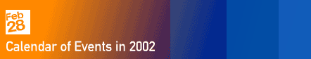 Calendar of Events in 2002